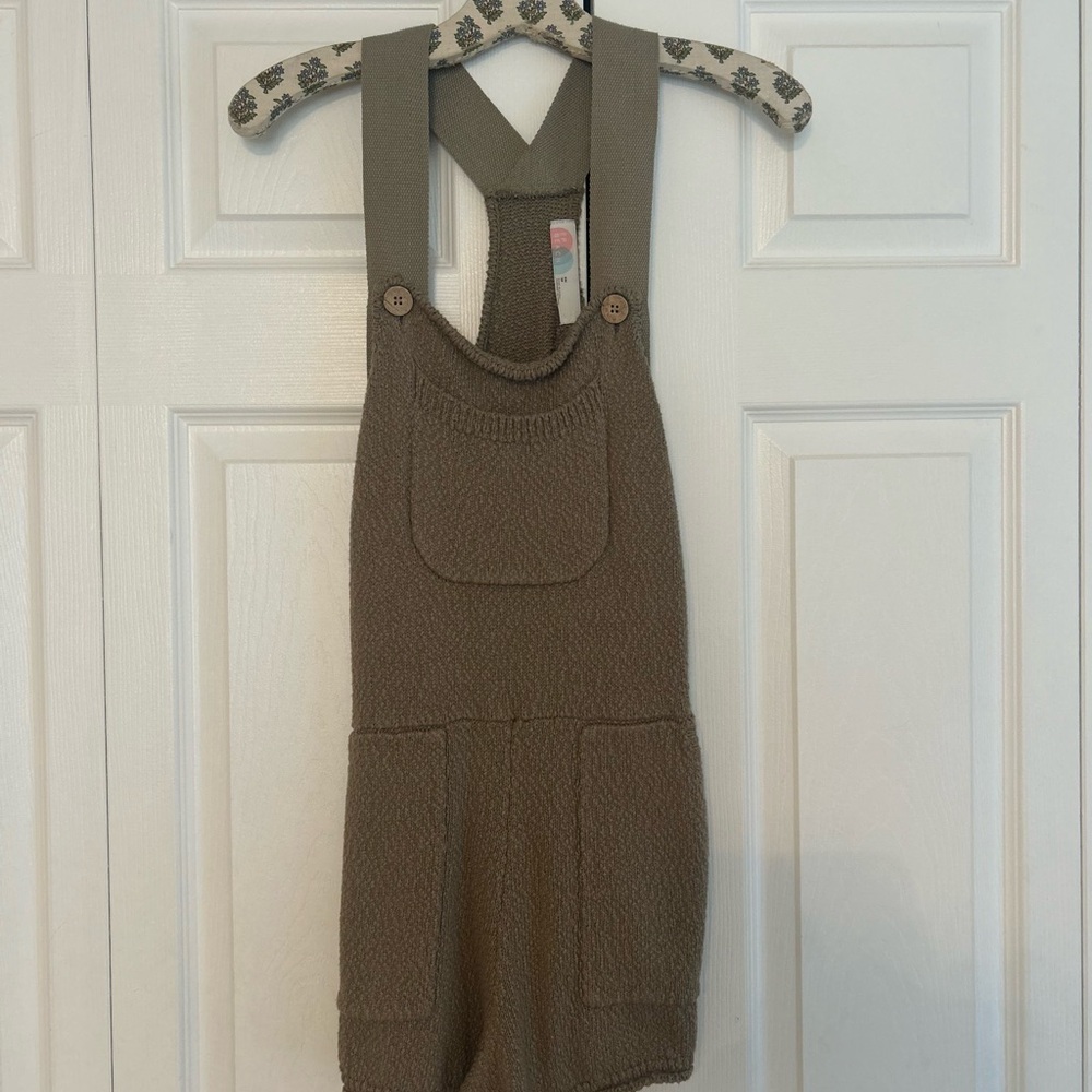 FP Beach Green Cotton Shortalls